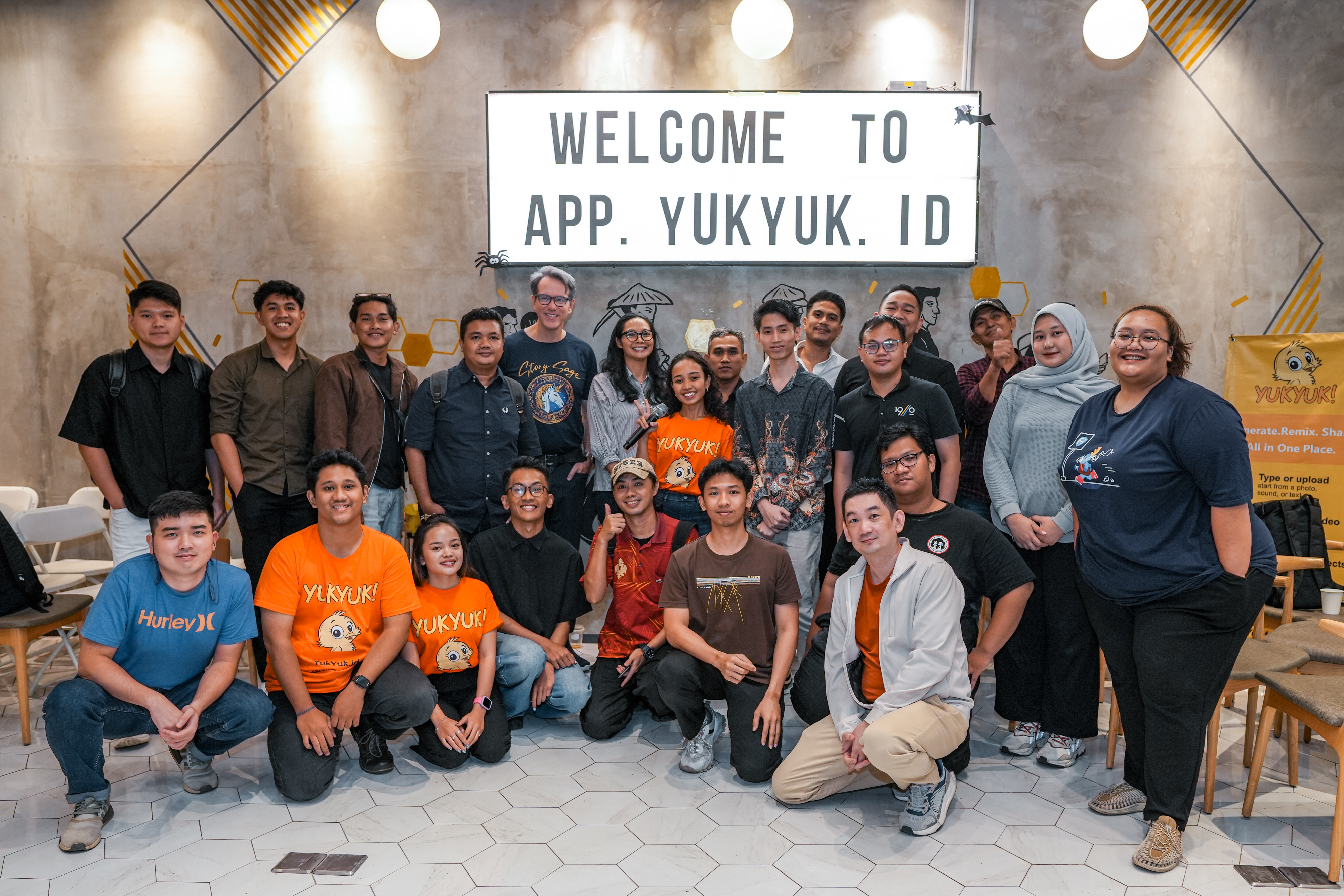Group photo from the first YukYuk community event in Jakarta, 2025